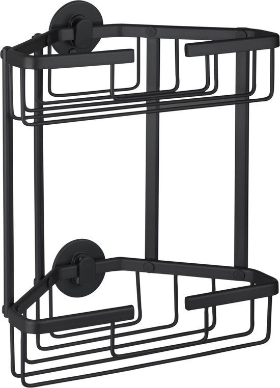 Differnz draadmand driehoek, 2-laags - Aluminium - Zwart - 28 x 13 x 30 cm