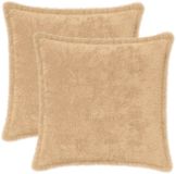 vidaXL Taie d'oreiller 2 pièces Crème 35 x 35 cm