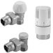 Thermostaatset met ventiel 1/2", instelbereik 0-28 °C, voor radiatoren