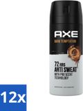 Axe Deodorant Spray Dark Temptation 150ml (12 pièces)