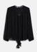 s.Oliver - Femme - Chemisier transparent en mousseline avec volants - Noir - Taille 46