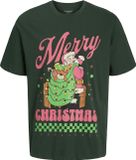 JACK&JONES Heren T-shirt L Katoen Korte mouw Loose Fit Sycamore