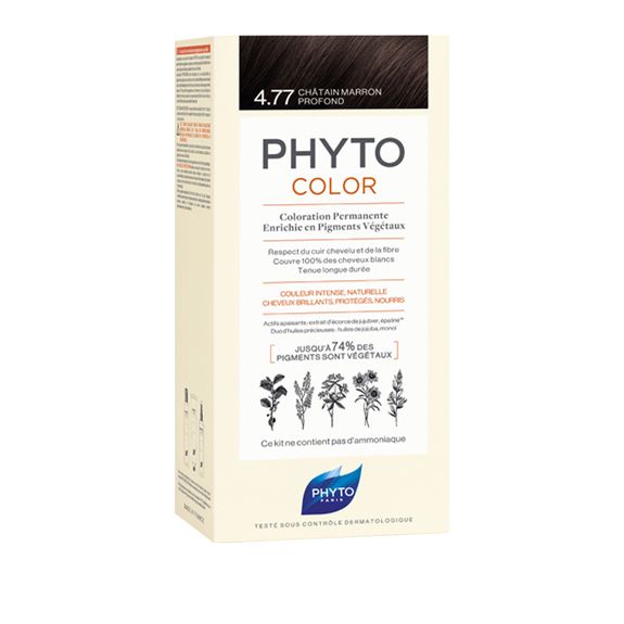 PHYTO PhytoColor 4.77 - Intense Brown Permanent Hair Dye - 112ml