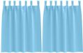 vidaXL Blackout Gordijnen met Ringen 2 st Lichtblauw 140 x 140 cm