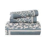 Superior Sprei, Katoen, Lyr Cerulean Blue, King