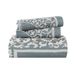 Superior Sprei, Katoen, Lyr Cerulean Blue, King