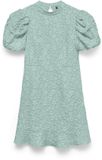 VERO MODA VMFIONA SS HIGH NECK SHORT DRESS EXP Mini jurk Dames XS Harbor Gray Gebloemd Polyester