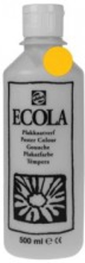 Ecola Plakkaatverf flacon van 500 ml, okergeel