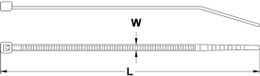TRU COMPONENTS TC-CV368203 Kabelbinder 368 mm 4.80 mm Natuur 100 stuk(s)