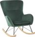 Beliani ELLAN Schommelstoel - Groen Fluweel - 97 cm