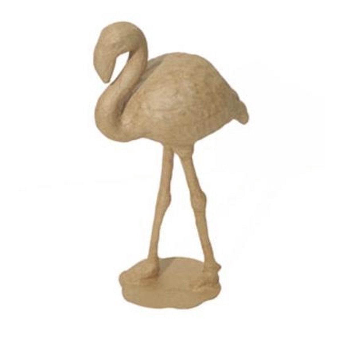 Décopatch SA134O drager S van papiermaché, flamingo, 15 x 7 x 27 cm, om te versieren, kartonbruin