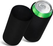 kwmobile 2x 500ml Can blikjeskoeler - Zwart