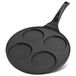 Joeji's Kitchen Pannenkoekenpan met 4 gaten, licht - 26,5 cm anti-aanbak aluminium - inductie - multifunctionele pan spiegelei