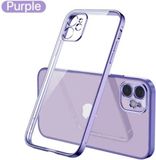 Merkloos Apple iPhone 11 vierkante metallic case - paars