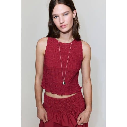 Mango cropped top rood