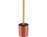 Tendance Toiletborstel met houder 103 series - terracotta - 10 x 37 cm - metaal/bamboe hout