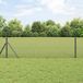 Clôture-grillage de jardin en fil soudé gris 0,4 x 25 m 383478