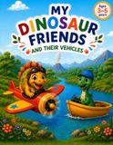 My Dinosaur Friends and Their Vehicles: A Cute Coloring Book for Kids Ages 3-5
