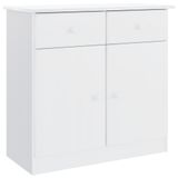 vidaXL Dressoir ALTA - Wit - Massief Grenenhout - 77x35x73 cm
