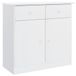 vidaXL Dressoir ALTA - Wit - Massief Grenenhout - 77x35x73 cm