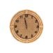 Romimex Wandklok, bruin, vlechtwerk, dennenhout, MDF, 46 x 46 x 6 cm