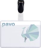 Pavo Naambordje met clip, 60 x 90 mm, transparant