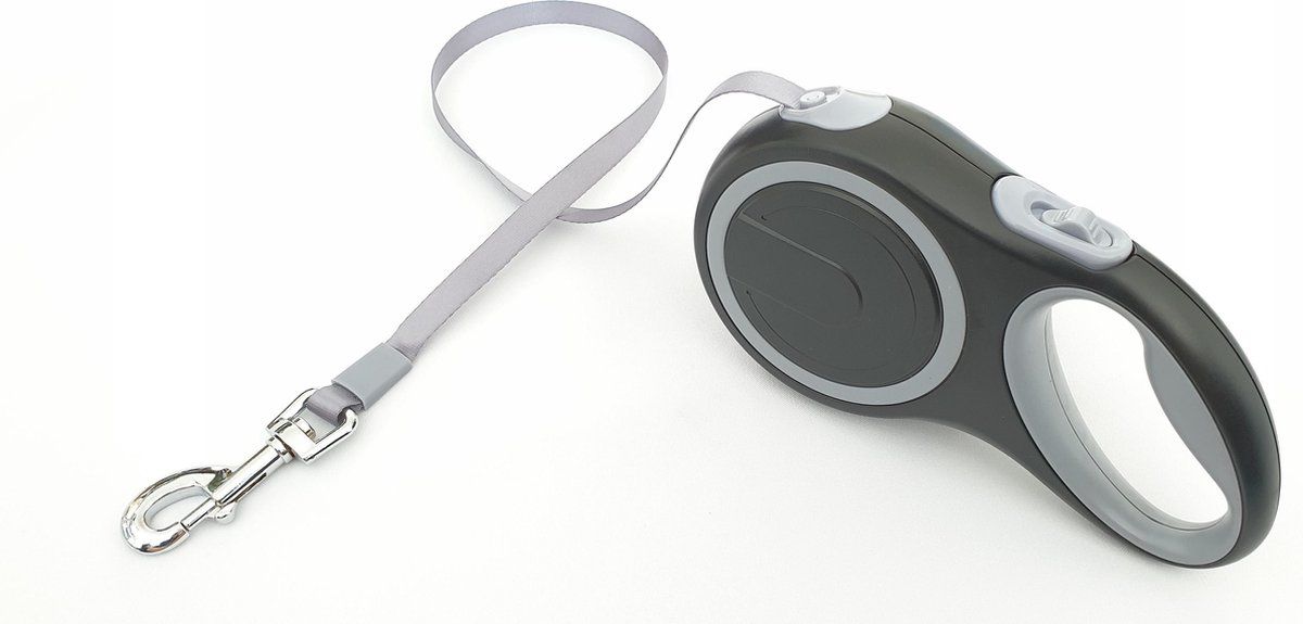 Petasos Hondenriem - 5 meter - Grijs - Geschikt voor honden tot 50 kg