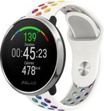 Strap-it Siliconen sport bandje - wit/kleurrijk