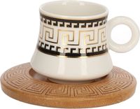 Ensemble de 6 tasses à expresso avec soucoupes et présentoir, service à moka, design 5