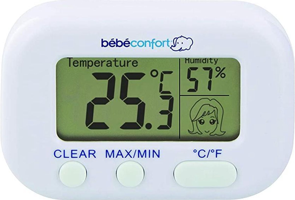 Bébé Confort Bébé Comfort thermometer, hygrometer, meting van temperatuur en vochtigheid, geschikt vanaf de geboorte