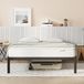 Novilla Metalen bedframe van 30,5 cm, platformbedframe met ruisonderdrukkend ontwerp, ontworpen houten lattenondersteuning, stevige steunpoten, eenvoudige montage, opbergruimte onder het bed, 160 x