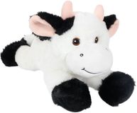 Pia Soft Toys Knuffeldier Koe - zachte pluche stof - premium kwaliteit knuffels - wit/zwart - 30 cm