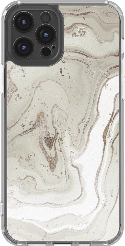imoshion Hoesje - Geschikt voor Apple iPhone 12 Pro / 12 - Design hoesje - Sandy Marble
