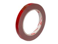 AUTO-PLAST PRODUKT APP Acryl tape, dubbelzijdig plakband, extra sterk, dubbelzijdige waterdichte montageband, rood, 5 m lang, 12 mm breed