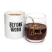 Thumbs Up Before Work, After Work Mug & Wine Mug & Glass Set