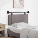 vidaXL - Hangend hoofdbord - Taupe - Stof