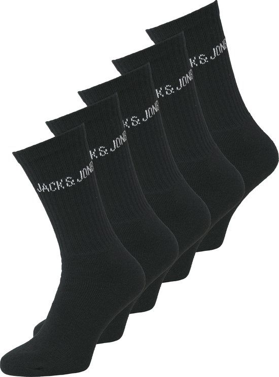 JACK & JONES JACREGEN TENNIS SOCK 5 PACK JNR NOOS - Black - Kids Socks - Size 38-42