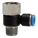 L-steeksluiting. RIEGLER L-steeksluiting. »Blauwe serie«, draaibaar, Rc/R 1/2 i./a., voor buitenslang Ø 10 mm, werkdruk max. 15 bar, kunststof/MS vern.