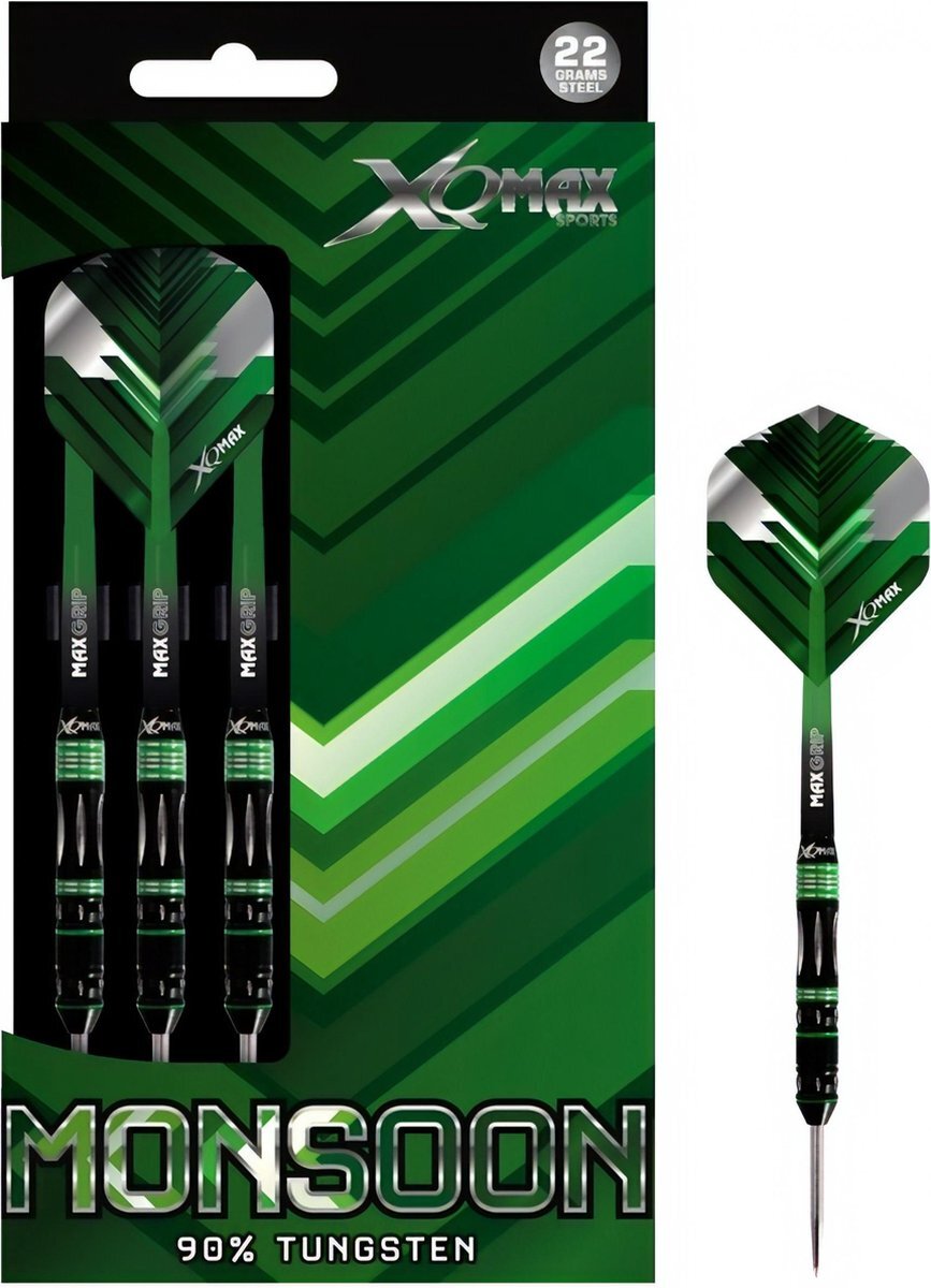 XQMAX Monsoon Steel Dart, 90% Tungsten, 26 g