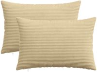vidaXL - Kussensloop - 2 stuks - HEERLEN - Groen - Grijs - 40 x 60 cm - Corduroy