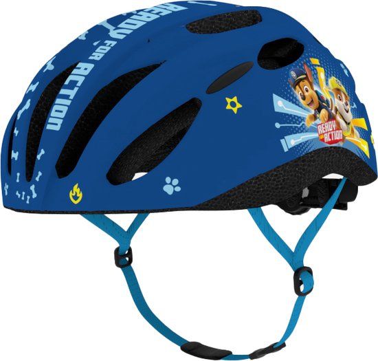 4KidsOnly Paw Patrol Fietshelm - Kinderhelm - In-Mold Technologie - Verstelbaar - Maat M (52-56 cm) - Donkerblauw