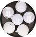 Cosy & Trendy Kerstballen - 6x st - wit - D8 cm - PVC