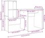 vidaXL Bureau Artisan Chêne Bois ouvragé 131,5 x 50 x 106,5 cm