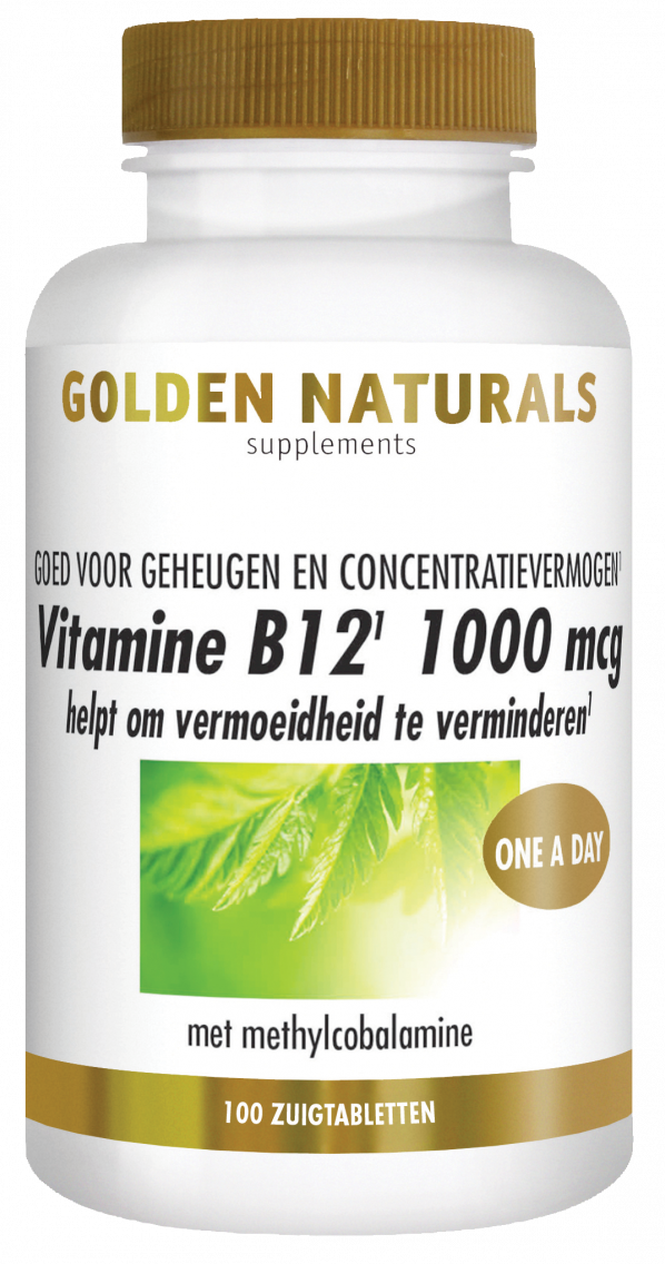 Golden Naturals Vitamine B12 1000mcg Zuigtabletten