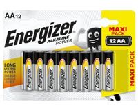 Energizer Alkaline Power AA-batterijen, 1,5 V, lange levensduur voor dagelijks gebruik, sulfaatvrij, tot 10 jaar levensduur, 12 stuks