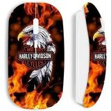 Harley Davidson Witte Draadloze Muis Eagle Fire