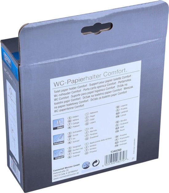 Cornat Toiletrolhouder - 3in1 - comfort - chroom