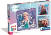 Clementoni - 3x48 Pièces Puzzle Thème Frozen pour Enfants - Dès 5 Ans
