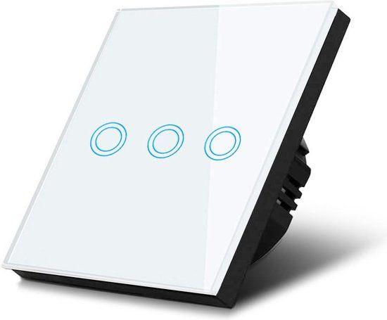 MacLean Energy MCE705W - Aanraaklichtschakelaar - Gehard Glas - Wit