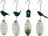 Esschert Design Vetbol houder - Vogelvoederhuisje - Groen - 7.30 cm x 7.30 cm x 34.80 cm